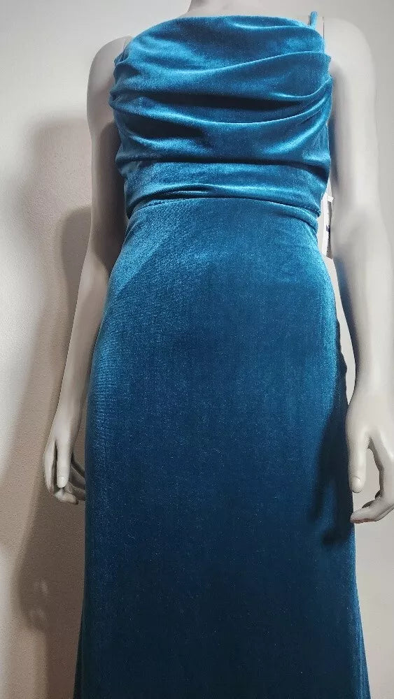 Sexy Beautiful Dress Women's Emerald Green Velvet V Neck Party Formal NWT