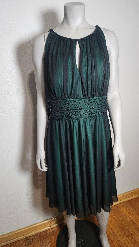 La Nouvelle NWT Women's size 1X Dress Green Renaissance